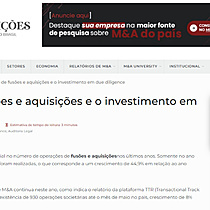 Aumento de fuses e aquisies e o investimento em due diligence